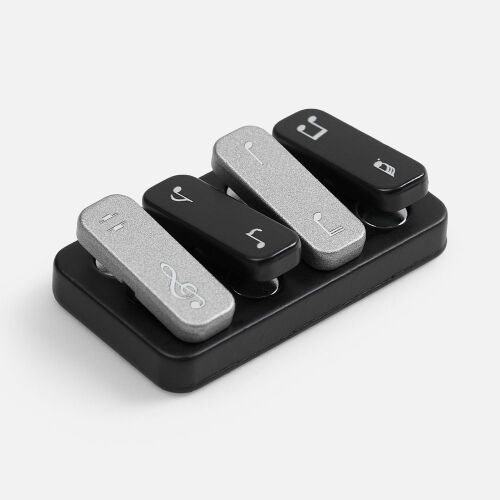 Антистресс-кликер Clacky, черный с серебристым 7