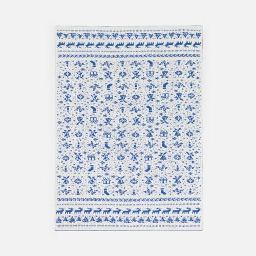 Плед Holidale, синий с молочным 5