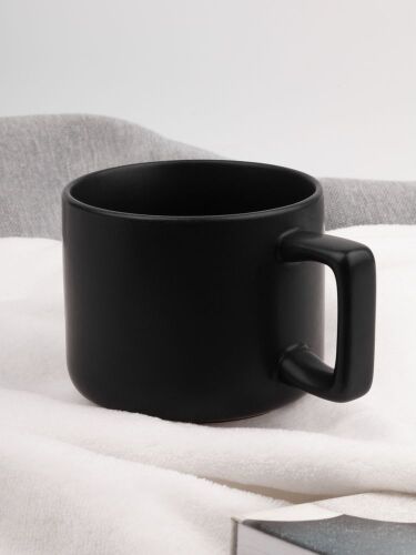 Чашка Jumbo в коробке матовая, черная 4