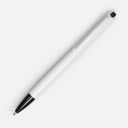 Ручка шариковая Tick, белая с черным 2 Ручка шариковая Tick, белая с черным 2
