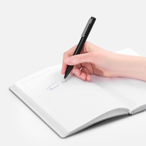 Ручка шариковая Inkolor, черная с серым 4