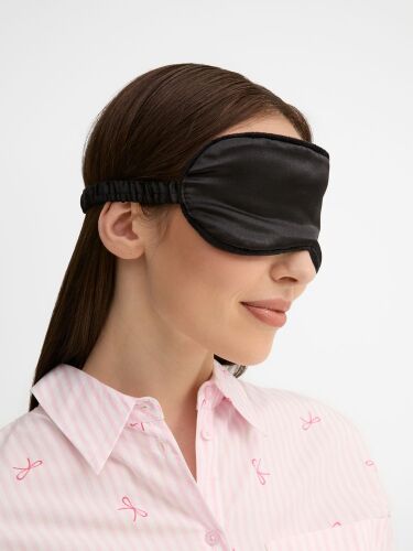 Двухстороняя маска для сна Veluto, черная 7