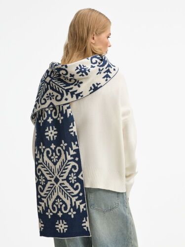 Шарф Wintertude L, синий с белым 4