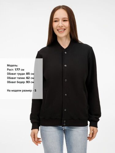 Бомбер унисекс Nuppu, черный, размер L 5