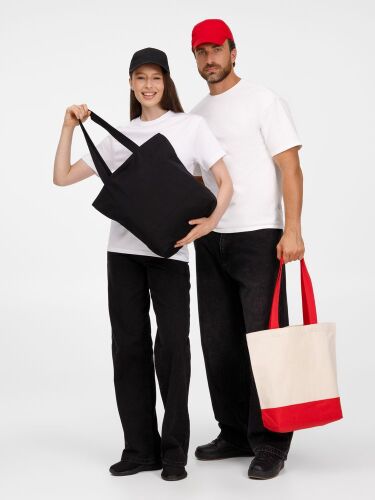 Холщовая сумка Shopaholic, красная 7 Холщовая сумка Shopaholic, красная 7