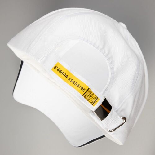 Бейсболка Canopy, белая с темно-синим кантом 3