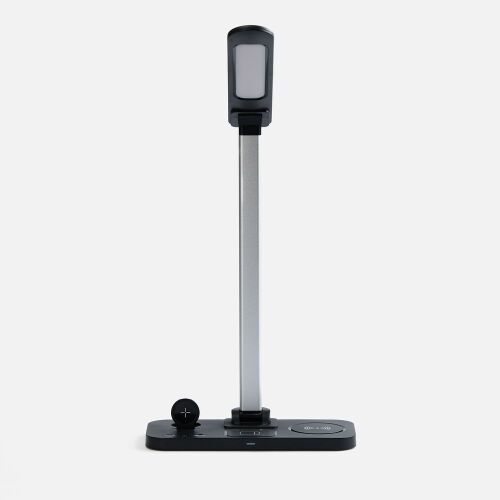 Настольная лампа с беспроводной зарядкой Power Light, черная 1 Настольная лампа с беспроводной зарядкой Power Light, черная 1