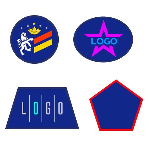 Шеврон из габардина Gabo L, синий 1