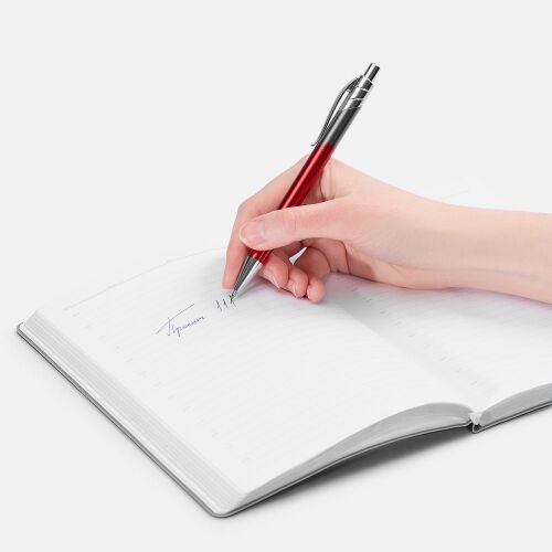 Ручка шариковая Undertone Metallic, красная 4