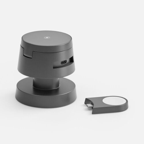 Станция беспроводной зарядки с подсветкой Lume, серая 3