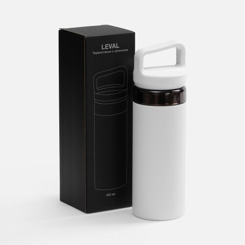 Термостакан Leval с ситечком, белый 5