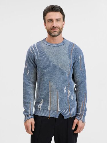 Джемпер Denim свободного силуэта на заказ, полушерсть, размер L 3