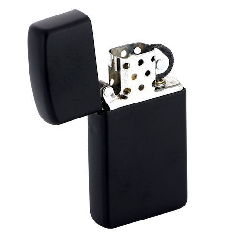 Зажигалка Zippo Slim Matt, матовая черная 2