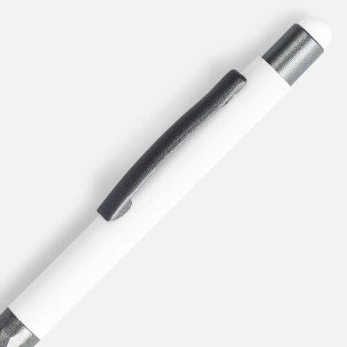 Ручка шариковая Digit Soft Touch со стилусом, белая 3