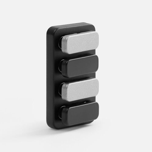 Антистресс-кликер Clacky, черный с серебристым 1