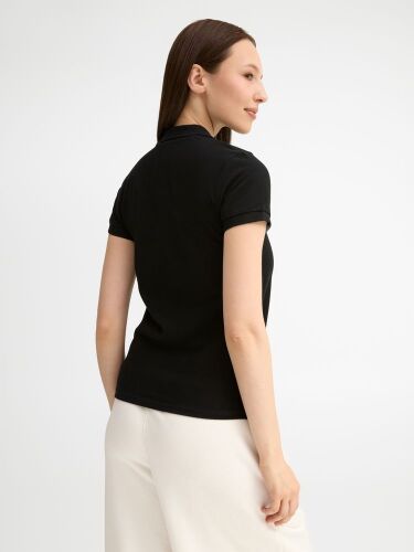 Рубашка поло женская People 210 черная, размер S 6