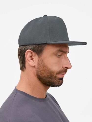 Бейсболка Epicore с прямым козырьком, серая 4