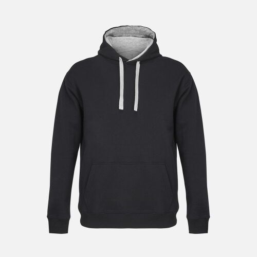 Худи унисекс Cameron, черное с серым меланжем, размер S 1