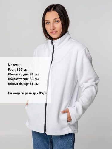 Куртка флисовая унисекс Manakin, белая, размер M/L 2