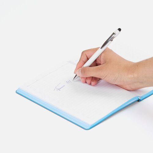 Ручка шариковая Pointer Soft Touch со стилусом, белая 4