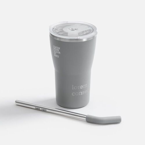 Термостакан Sapporo без логотипа, серый 6