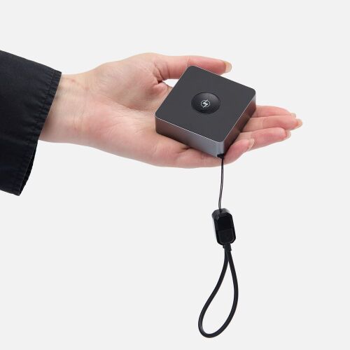 Внешний аккумулятор с беспроводной зарядкой Aura Power, серый 5 Внешний аккумулятор с беспроводной зарядкой Aura Power, серый 5