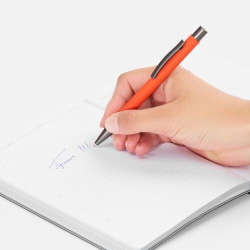 Ручка шариковая Atento Soft Touch, оранжевая 4