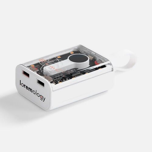 Аккумулятор с быстрой зарядкой Trellis Quick 10000 мАч, белый 7