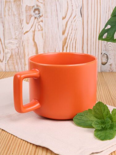 Чашка Jumbo в коробке матовая, оранжевая 4