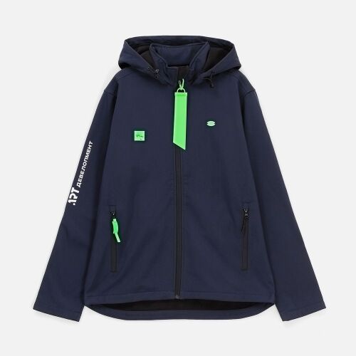 Куртка софтшелл с капюшоном мужская Race Men, темно-синяя, разме 1