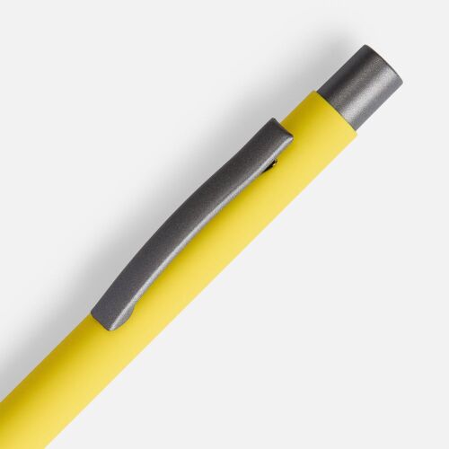 Ручка шариковая Atento Soft Touch, желтая 3