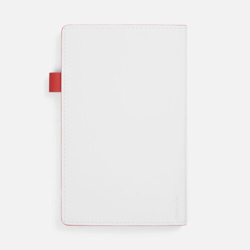 Ежедневник White Shall, недатированный, бело-красный 2