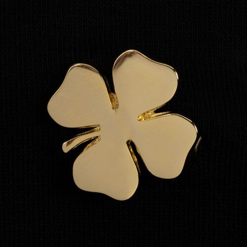 Шильдик «Счастливый клевер», золотистый 3