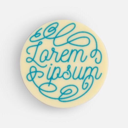 Печенье Dream White в белом шоколаде, круг 2