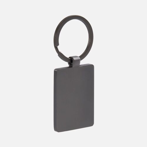 Брелок Gun Metal Leather Rectangle, графитовый 2