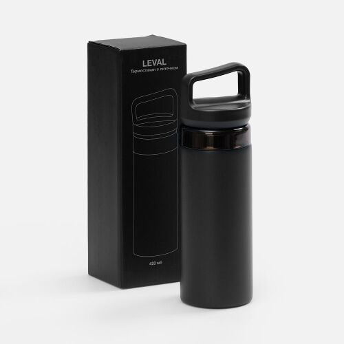 Термостакан Leval с ситечком, черный 5