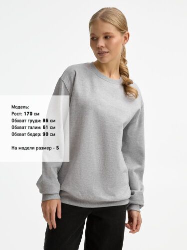 Свитшот унисекс Columbia, серый меланж, размер M 6