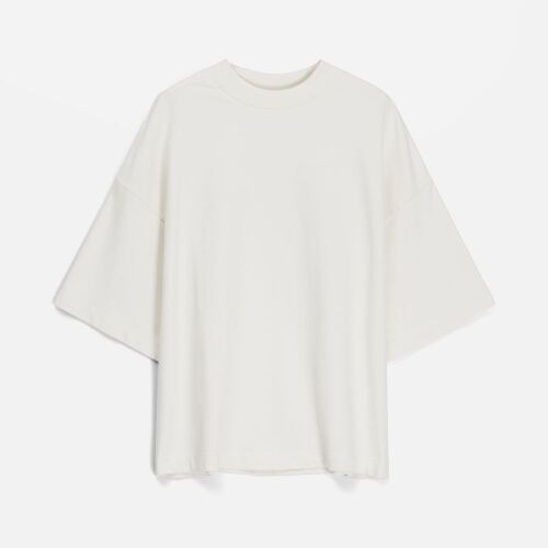 Футболка оверсайз унисекс T9, молочно-белая, размер XS/S 2
