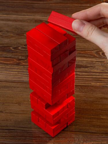 Игра «Деревянная башня мини», красная 4