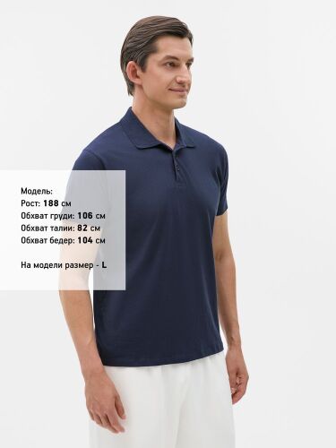 Рубашка поло мужская Prescott men 170 кобальт (темно-синяя), раз 4
