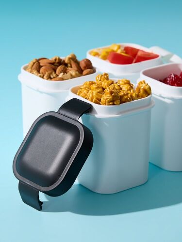 Ланчбокс для снеков Lunch Crunch, белый с черным 4