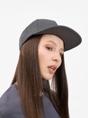 Бейсболка Epicore с прямым козырьком, серая 6