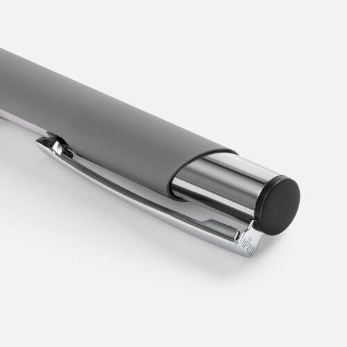 Ручка шариковая Keskus Soft Touch, серая 3