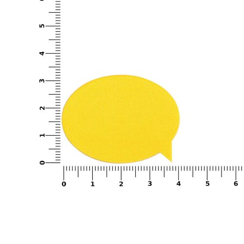 Наклейка тканевая Lunga Bubble, M, желтая 3