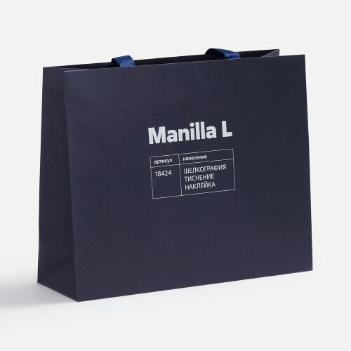 Пакет бумажный Manilla L, синий 4