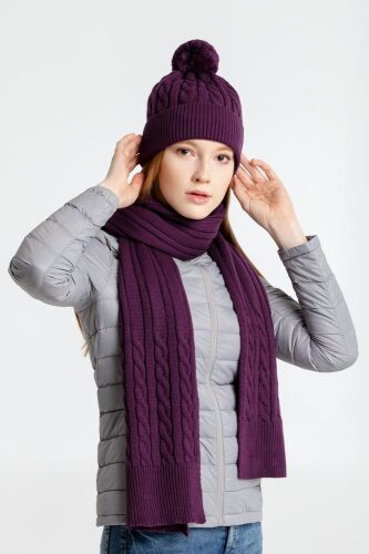 Шарф Heat Trick, баклажановый 6