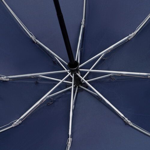 Зонт наоборот складной Futurum со светоотражающим кантом, темно- 1