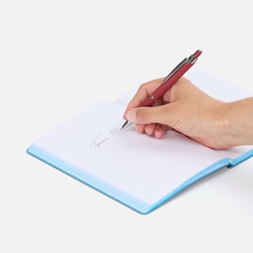 Ручка шариковая Chromos Soft Touch, красная 4