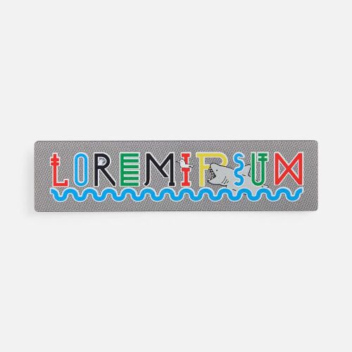 Наклейка тканевая Lunga, S, серая 3