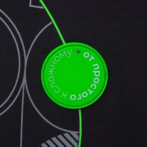 Футболка оверсайз с двойным рукавом Kosmos, черная, размер XL/XX 5